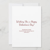 Cartes Pour Fêtes Annuelles Saint-Valentin mignon chatte main tiré rose (Dos)