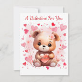 Cartes Pour Fêtes Annuelles Saint-Valentin Mignonne Coeurs d'ours aux amis de  (Devant)