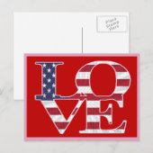 Cartes Pour Fêtes Annuelles Saint-Valentin patriotique (Devant / Derrière)