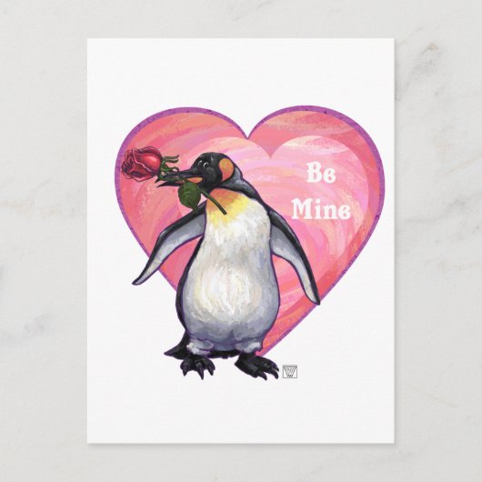 Cartes Pour Fêtes Annuelles Saint-Valentin Penguin (Devant)