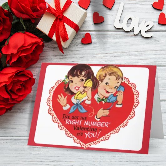 Cartes Pour Fêtes Annuelles Saint-Valentin personnalisé de garçon fille mignon