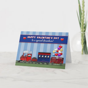 Cartes Pour Fêtes Annuelles SAINT-VALENTIN - petit-fils - ballons de coeur de