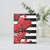 Cartes Pour Fêtes Annuelles Saint-Valentin rayé de luxe (Debout devant)