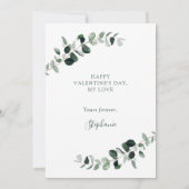 Cartes Pour Fêtes Annuelles Saint-Valentin romantique d'Eucalyptus (Dos)