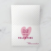 Cartes Pour Fêtes Annuelles Saint Valentin rose mignon (Intérieur)