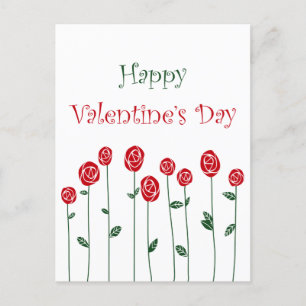 Cartes Pour Fêtes Annuelles Saint Valentin Roses Ostrich Love Romance Flower