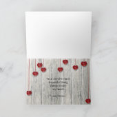 Cartes Pour Fêtes Annuelles Saint-Valentin Rustique Moderne Bois AMOUR Coeurs  (Intérieur)