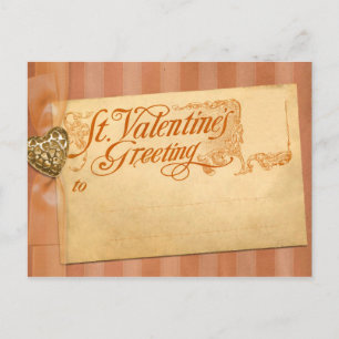 Cartes Pour Fêtes Annuelles Saint Valentin Salutation Antique Vintage