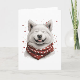 Cartes Pour Fêtes Annuelles Saint-Valentin Samoyède Chien