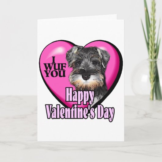 Cartes Pour Fêtes Annuelles Saint Valentin Schnauzer miniature (Devant)