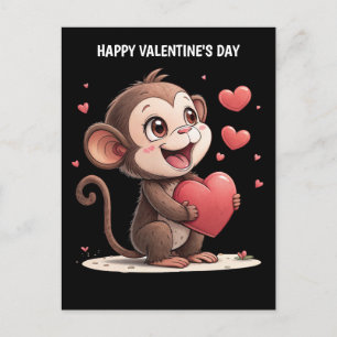 Cartes Pour Fêtes Annuelles Saint Valentin Singe