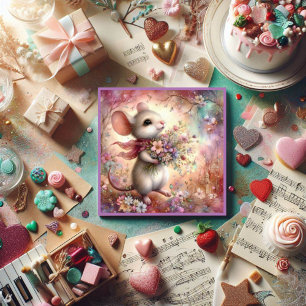 Cartes Pour Fêtes Annuelles Saint Valentin Souris Love Écriture chrétienne