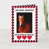 Cartes Pour Fêtes Annuelles Saint-Valentin sur mesure avec le cheval (Devant)