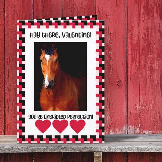 Cartes Pour Fêtes Annuelles Saint-Valentin sur mesure avec le cheval