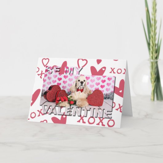 Cartes Pour Fêtes Annuelles Saint Valentin - Tobey - Cocker Spaniel (Devant)