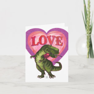 Cartes Pour Fêtes Annuelles Saint Valentin Tyrannosaurus