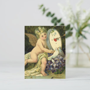 Cartes Pour Fêtes Annuelles Saint-Valentin victorien, oiseaux d'amour d'ange v