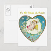 Cartes Pour Fêtes Annuelles Saint-Valentin victorien sur les anges des cadeaux (Devant / Derrière)