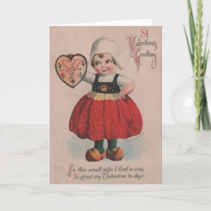 Cartes Pour Fêtes Annuelles Saint-Valentin victorienne de fille néerlandaise