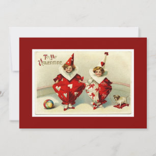 Cartes Pour Fêtes Annuelles Saint-Valentin vintage mignon pour enfants