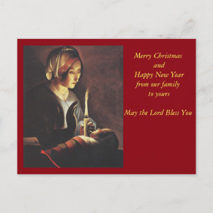 Cartes Pour Fêtes Annuelles Sainte Anne avec le Christ Enfant par La Tour