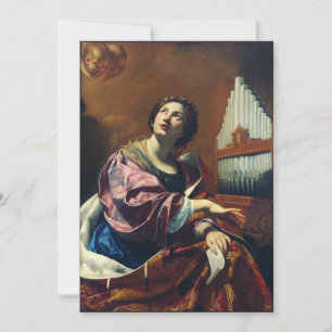 Cartes Pour Fêtes Annuelles Sainte Cécile Premium "Concert céleste" Impression