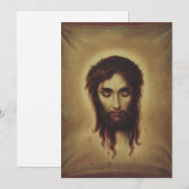 Cartes Pour Fêtes Annuelles Sainte Face de Jésus Christ (Devant / Derrière)