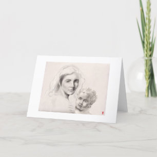 Cartes Pour Fêtes Annuelles Sainte Marie et Christ enfant