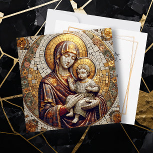 Cartes Pour Fêtes Annuelles Sainte Mère Marie et Enfant Jésus Noël
