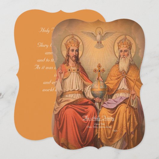 Cartes Pour Fêtes Annuelles Sainte Trinité avec prière (Devant / Derrière)