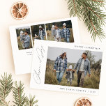 Cartes Pour Fêtes Annuelles Saison de Joy Family Photo Noël<br><div class="desc">Cette "Carte de Noël de la Saison de la Joie familiale" saisit l'essence de la saison des Fêtes avec une touche de charme. Doté d'un montage photo rustique et d'un script élégant, cette carte Xmas présente avec beauté vos moments familiaux. Le design épuré et les tons chauds créent une atmosphère...</div>