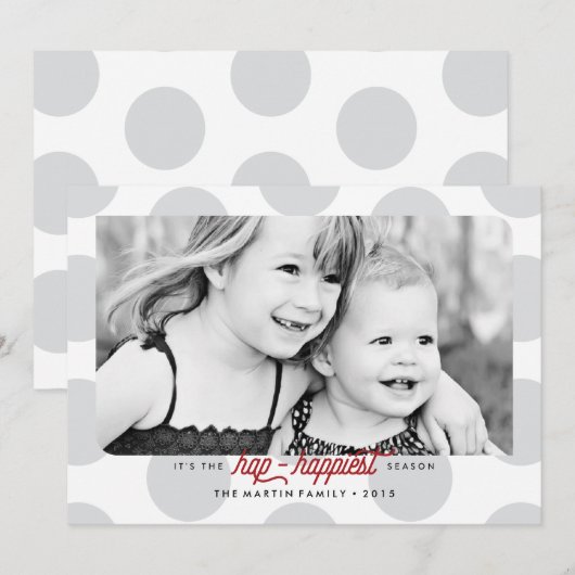 Cartes Pour Fêtes Annuelles Saison de Noël de la Polka la plus heureuse (Devant / Derrière)