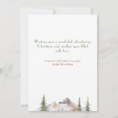 Cartes Pour Fêtes Annuelles Saison de Noël Vacances Cabine Mountain Forest (Dos)