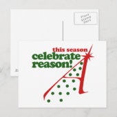 Cartes Pour Fêtes Annuelles Saison de vacances athée (Devant / Derrière)