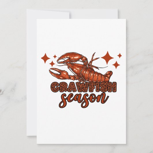 Cartes Pour Fêtes Annuelles Saison des langoustes Mardi Gras (Devant)
