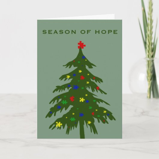 Cartes Pour Fêtes Annuelles Saison d'espoir - autisme (Devant)