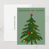 Cartes Pour Fêtes Annuelles Saison d'espoir - Autisme (Devant / Derrière)