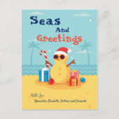 Cartes Pour Fêtes Annuelles Saison Fun Santa Claus Bonne Année (Devant)