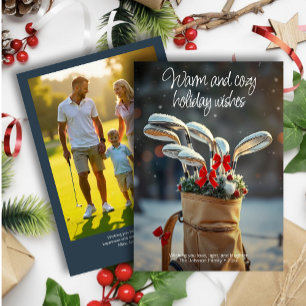 Cartes Pour Fêtes Annuelles Saison hivernale du golf de neige Wishe ・ Photo de