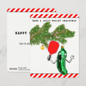 Cartes Pour Fêtes Annuelles Saison Noël de Pickleball (Devant / Derrière)