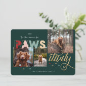 Cartes Pour Fêtes Annuelles Saison Pour Pawsitivity Fun Pet 3 Photo Collage (Debout devant)