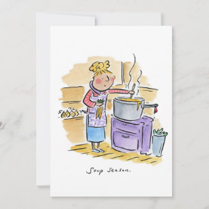 Cartes Pour Fêtes Annuelles Saison Soupe