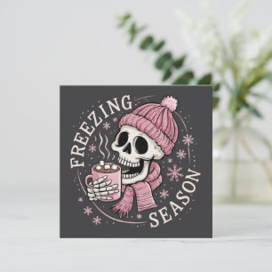 Cartes Pour Fêtes Annuelles Saison squelette hivernal groovy Freezin 'Noël