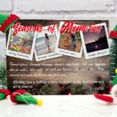 Cartes Pour Fêtes Annuelles Saisons de souvenirs : Bilan d'une année Noël
