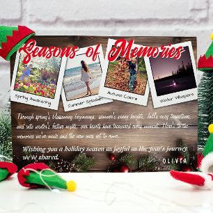 Cartes Pour Fêtes Annuelles Saisons de souvenirs : une année en revue Noël