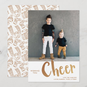 Cartes Pour Fêtes Annuelles Saler Sweat Motif Christmas Photo Gold