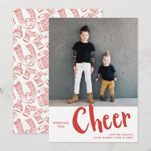 Cartes Pour Fêtes Annuelles Saler Sweat Motif Photo rouge de Noël