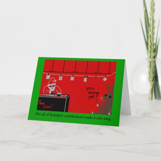 Cartes Pour Fêtes Annuelles Salle obscure de Rudolph (Devant)