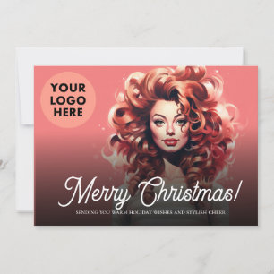 Cartes Pour Fêtes Annuelles Salon de beauté des cheveux Clients Business Noël