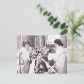 Cartes Pour Fêtes Annuelles Salon de coiffure rétro (Debout devant)